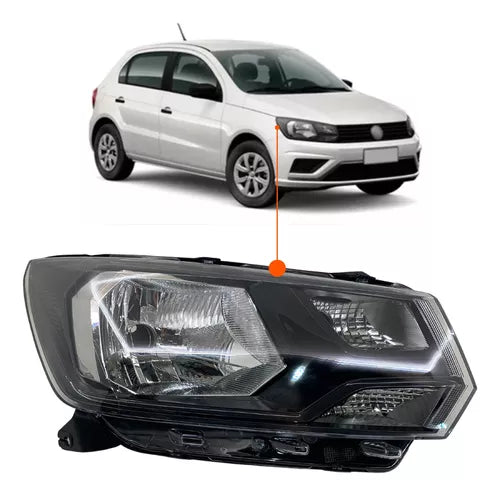 Farol Lado Direto Foco Simples VW - Volkswagen Gol G8 e Saveiro Robust | 2016 a 2023